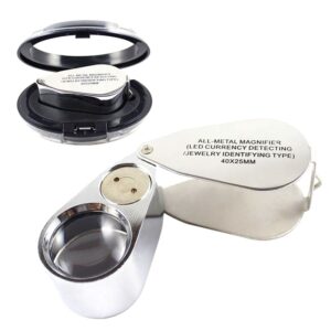 LUPA ENTOMOLOGICA 30X 22MM Y 60X 12MM CON LUZ LED(9889)