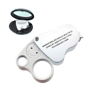 LUPA ENTOMOLOGICA 40X X 25MM CROMADA CON LUZ LED (9890)